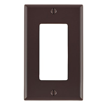 LEVITON 80401-N PLATE 1G DEC THERMO WITH SCREWS BROWN