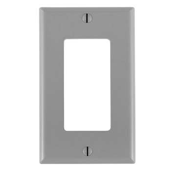 LEVITON 80401-NGY PLAQUE 1G DEC THERMOAVEC VIS GRIS