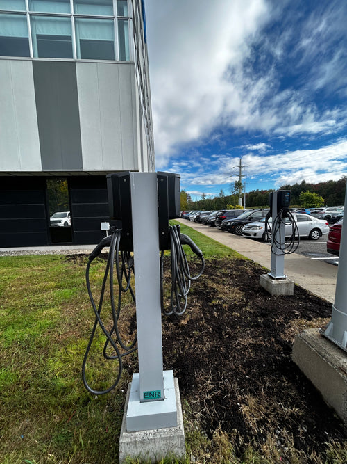 Installation de 4 nouvelle borne de recharge Flo core+ pour les employé d'un de client