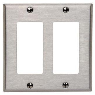LEVITON 84409-40 PLATE 2G DEC SS 