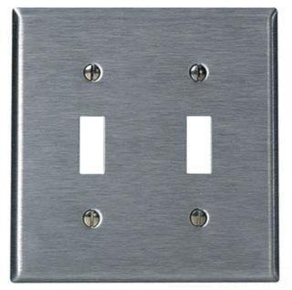 LEVITON 84009-40 PLAQUE 2G INTERR SS