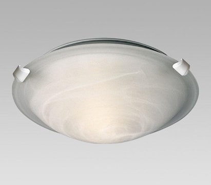 GALAXY LIGHTING 680112MB-WH Plafonnier Incandescent rond 12.75 po avec verre marbré blan