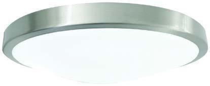 PRODUITS STANDARD 64247 Plafonnier DEL rond 5.75 po 550lm 10W 3000K nickel brossé