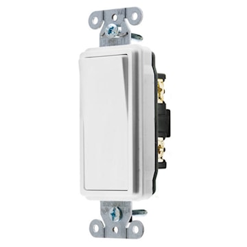 HUBBELL DS120W INTERR 20A 1P 120/277VDEC BLANC