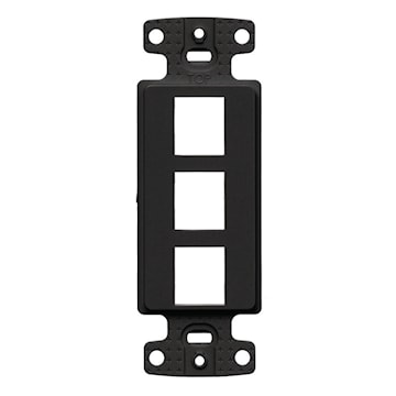 HUBBELL NS613BK NetSelect Products, Cadre Décorateur de plaque, Keystone, 3 ports, noir