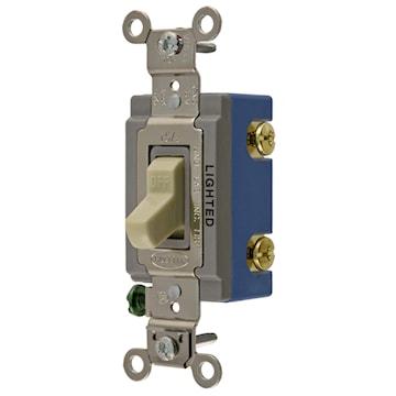 HUBBELL HBL1201IL INTERR 15A 1P 120/227VILLUM IVOIRE