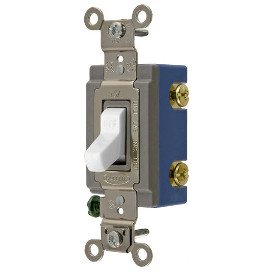 15A 1-pole 120/277V switch - White