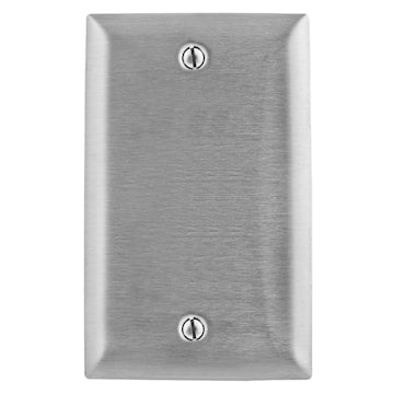 HUBBELL SS13 BLANK 1-GANG STAINLESS STEEL PLATE 