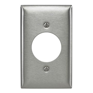 HUBBELL SS720 PLATE 1G 1.60IN RECEPT20/30A SS 