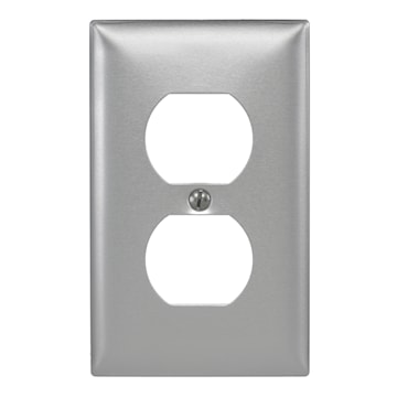 HUBBELL SA8 WALL PLATE 1G 1 DUPLEX ALU 