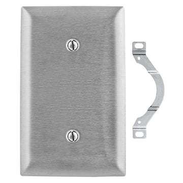 HUBBELL SS14 BLANK PLATE 1GANG C/AS MOUNTING BRACKET STEEL IN 