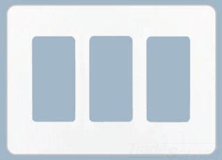 LUTRON CW-3-WH TRIPLE WALL PLATE BLANCCLARO 