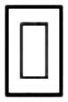 LUTRON CW-1-SS PLAQUE MUR SIMPLE ACIERINOX CLARO