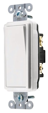 HUBBELL DS115W INTERR 15A 1P 120/277VDEC BLANC