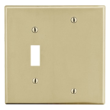HUBBELL P113I PLAQUE 2G 1 BASCULE 1 VIERGE IVOIRE