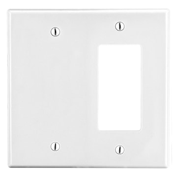 HUBBELL P1326W PLAQUE 2G 1STYLE DECORA1VIERGE BLANC