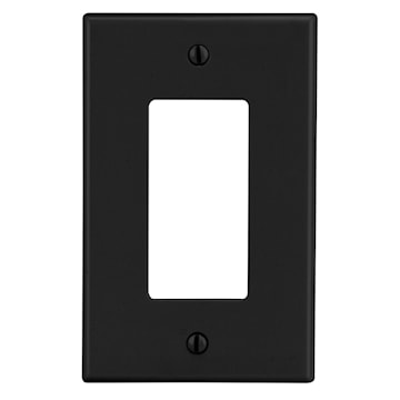 HUBBELL P26BK PLATE 1G 1 STYLE DECORABRUN