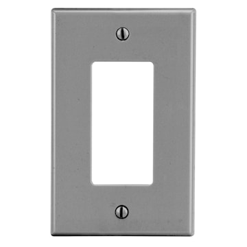 HUBBELL P26GY PLATE 1G 1 STYLE DECORAGRAY 