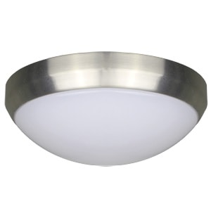 PRODUITS STANDARD 68021 8 IN PLAFONNIER DEL LUMINAIRE ANNEAU UNIQUE 13 W 120 V 3 000 K NICKEL BR OSSÉ 921 LM ROND