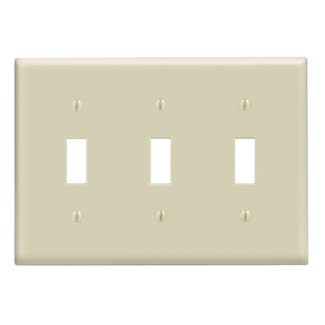 LEVITON 86011 3G PLASTIVOIRE INTERR PLATE 