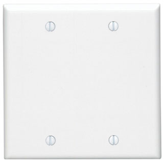 LEVITON 88025 PLATE 2G VIRGIN PLASTWHITE 
