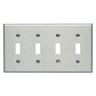 LEVITON 84012 4G INTERR SS PLATE 