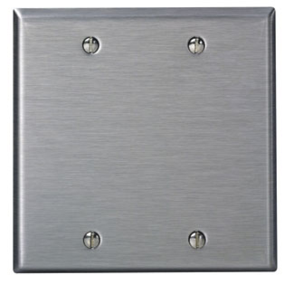 LEVITON 84025 PLATE 2G VIRGIN SS 