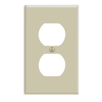 LEVITON 86003 PLATE 1G DUPLEX PLASTIVOIRE 