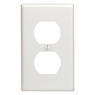 LEVITON 88003 PLATE 1G DUPLEX PLASTWHITE 