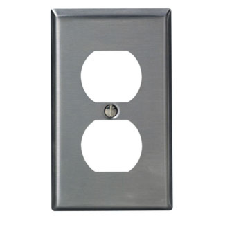 Stainless steel duplex socket plate 
