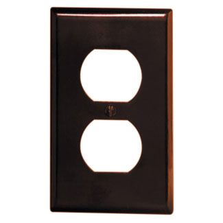 LEVITON 85003 PLAQUE 1G DUPLEX PLASTBRUN