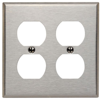 LEVITON 84016 PLATE 2G DUPLEX SS 