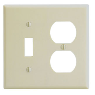 LEVITON 86005 PLAQUE 2G INTERR DUPLEXPLAST IVOIRE