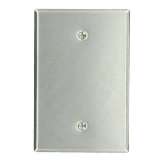 Plaque murale en acier inoxydable sans ouverture avec deux vis