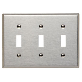 LEVITON 84011 3G INTERR SS PLATE 