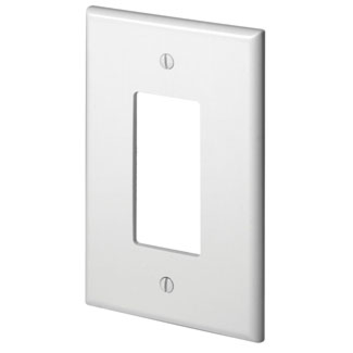 LEVITON 88601 OVERSIZED 1G DEC PLATE WHITE 