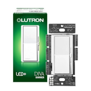 LUTRON DVCL-153P-WH GRAD. DIVA CFL LED 3 VOIES UNIPOLAIRE BLANC