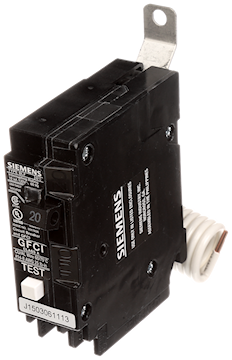 SIEMENS BF115AH BREAKER 15A 1P 120V 22KBLHF2 GFCI 5MA