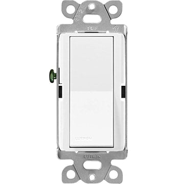 LUTRON SC-1PS-SW INTERR 15A 1P NEIGEFINI SATIN