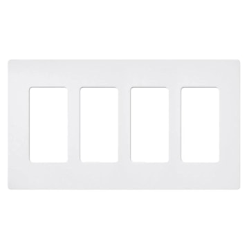 LUTRON SC-4-SW SNOW WHITE QUAD PLATE 