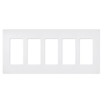 LUTRON SC-5-SW PLAQUE MURALE 5 GANG NEIGE