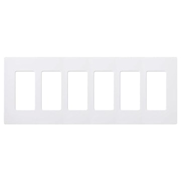 LUTRON CW-6-WH PLAQUE MURALE 6 GANG BLANC