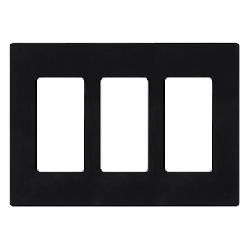LUTRON CW-3-BL PLAQUE MURALE 3 GANG NOIR