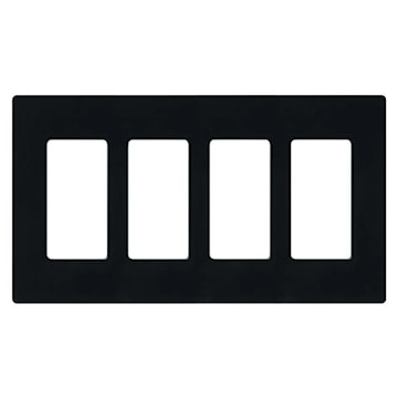 LUTRON CW-4-BL PLAQUE MURALE 4 GANG NOIR