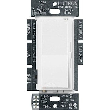 LUTRON DVSCCL-153P-SW GRADATEUR DIVA CFL LED 3VOIES UNI NEIGE