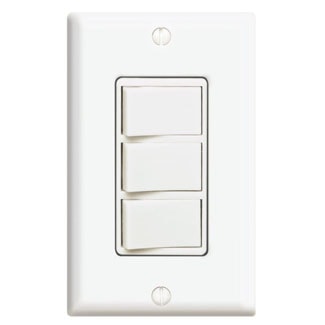 LEVITON 1755-W 3 SP DECORA COMBINATION SWITCH