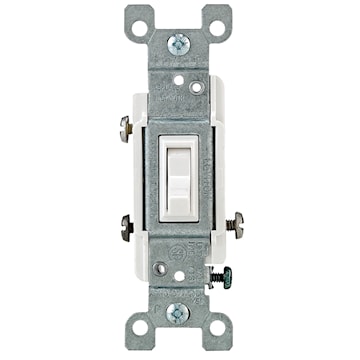 LEVITON 2653-2W INTERR 15A 3V 120V WHITE/AL