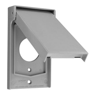 LEVITON 4979-GY VERTICAL COVER 1G 1.41DIA OPENING GRAY 