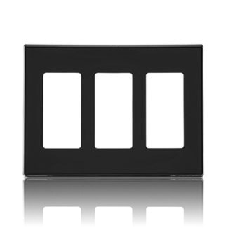 LEVITON 80311-SE PLAQUE SANS VIS DEC 3GNOIR