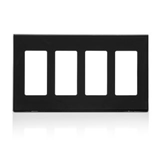 LEVITON 80312-SE PLAQUE SANS VIS DEC 4GNOIR